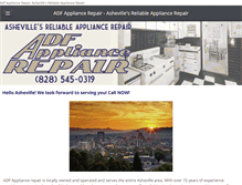Tablet Screenshot of adfappliancerepair.com